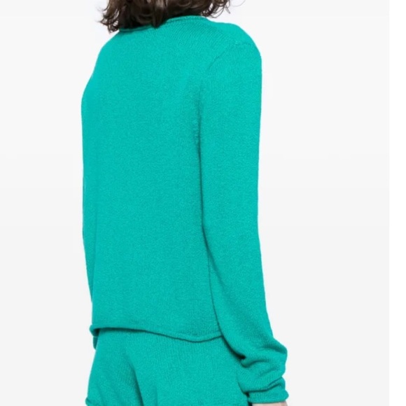 The Elder Statesman Ribbed Knit 100% Cotton Sweater L - Picture 4 of 12